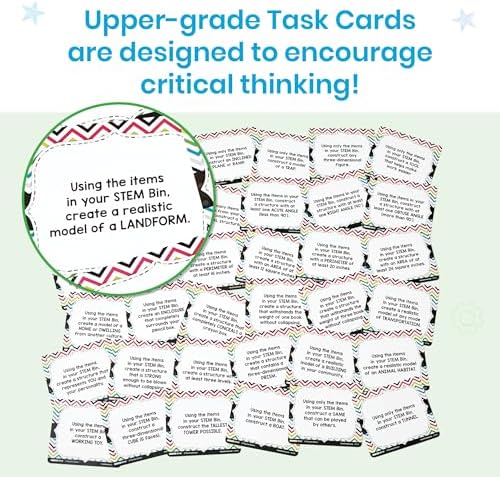 hand2mind STEM Bins Essential Kit by Brooke Brown, STEM Bins for Classroom, STEM Manipulatives for Elementary, STEM Activities, Kids Engineering Building Kits, Science Teacher Supplies (Set of 12)