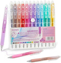Retractable Erasable Gel Pens Clicker,Fine Point 0.7mm Smooth Writing Pens,Cute Pens For Writing Journaling Taking Notes School Office Home. (12 Colors)
