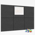 Neatsure Large Cork Board for Wall, 36" x 24" Bulletin Board with Pushpins, 6 Panels Felt Tiles Tack Push Pin Board for Office, Dark Gray