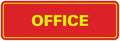 Signs ByLITA Standard Office Sign - Professional Business Signage - Easy to Install (Red/Yellow) - Large 1 Pack