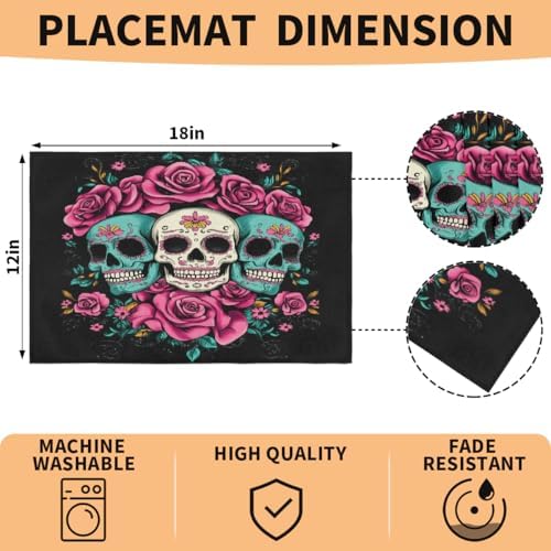 Placemats 12x18 Inch Washable Linen Place Mats Cloth Tables Mats