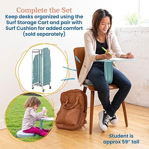 ECR4Kids The Surf Portable Activity Lap Desk, Classroom Essentials, Seafoam