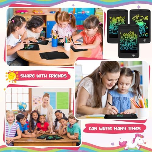 Zhehao 20 Pcs 6.5 Inch LCD Writing Tablet for Kids, Black
