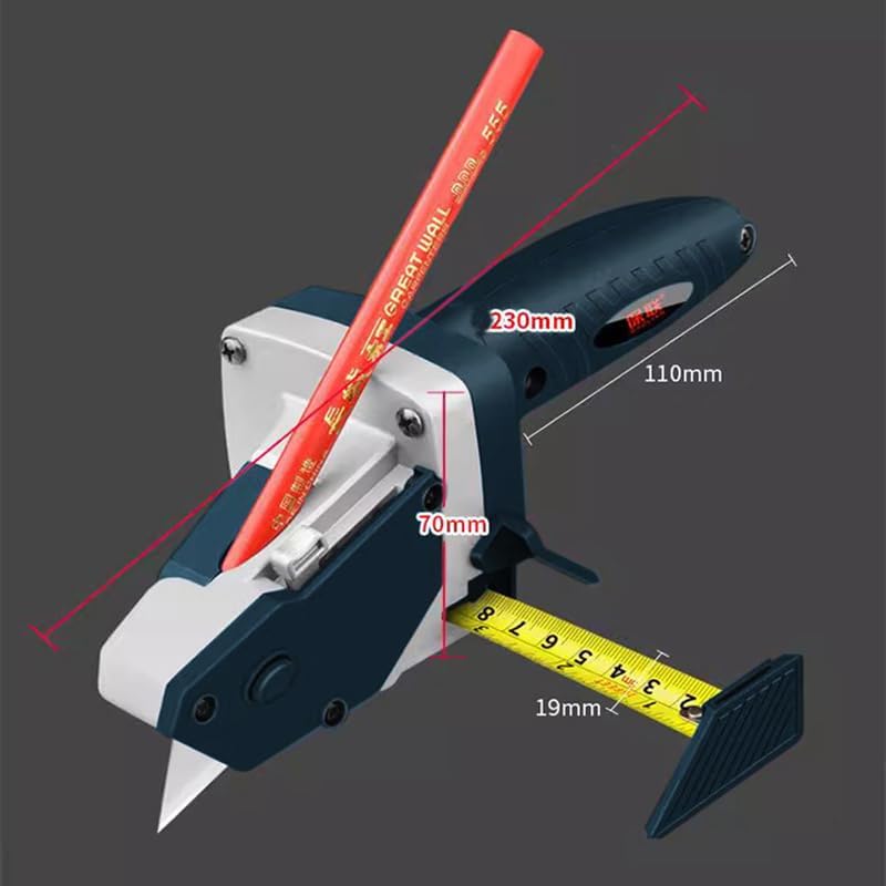 Gypsum Board Cutting Tool, with Measurement Scale, Carpenter Pencil, and 5 Blades - Professional Drywall Cutting Tools for Cardboard, Hardie Board, and Ceiling Tiles