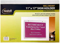 17" x 11" Horizontal Wall Mount Sign Holder, Clear