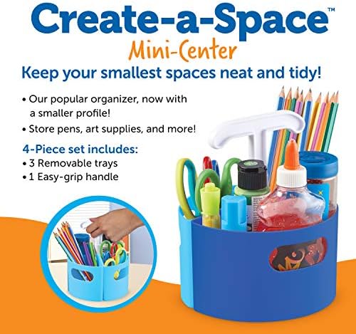 Learning Resources Create-a-Space Storage Mini Center, Blue