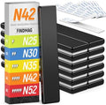 FINDMAG 12 Pack Magnet Strip, Strong Magnet, Black, 2.36x0.39x0.12in