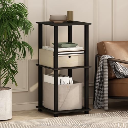 Furinno Turn-N-Tube 2-Pack Toolless 2-Tier Book Shelf, Espresso