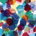 Colorations Plastic Translucent Multi-Color Geometric Shapes, 1 Pound | Ages 4+, PreK+, 1" Each, 1 lb Resealable Bag for Decorating Arts & Crafts, Learning, & Light Tables