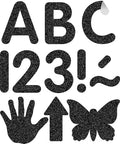 Teacher Created Resources Self-Adhesive Black Glitz 2" Classic Letters Uppercase (TCR9647)