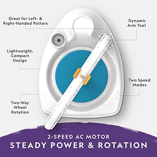 National Geographic Pottery Wheel for Kids Complete Beginner Kit | 2-Speed Electric Motor, 2 Lbs. Air-Dry Clay, Sculpting Tools, Paints and Apron, Creative Craft Toy, Birthday Gift