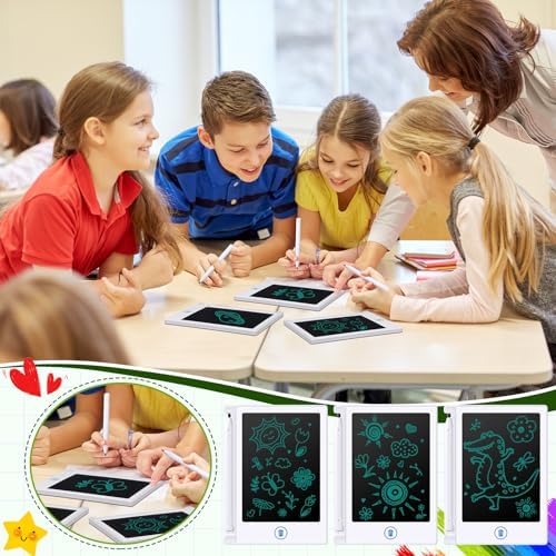 Nezyo 16 Pack 4.5 Inch Mini LCD Writing Tablet for Kids,White