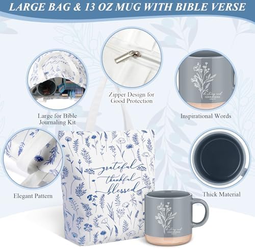 Reallnaiv Housekeeping Mug Bag Notebook Highlighter Pen Note, Blue