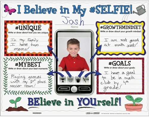 Really Good Stuff Growth Mindset Posters, Set of 24, Ages 5+, Kindergarten+