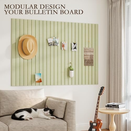 JBER Cork Board Alternative, 6 Pack 36" x 24" Felt Board, Grass Green