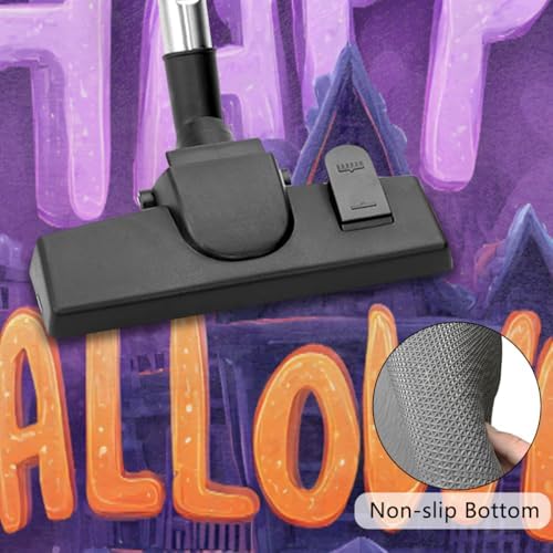 Halloween Castle Pumpkin Half Round Door Mat, Non-Slip Welcome Indoor Entrance Way Rug Semi Circle Front Doormats Washable Bathroom Kitchen Floor Mat, Outdoor Rugs for Garage, Patio, Hearth Rug