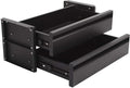 POPMOON 15 inch 2-tier Under Desk Drawer Slide Out Adjustable Organizer | Under Desk Drawer Slide Out Adjustable Height, Smooth Slide Rails, Carbon Steel Under Table Drawer, Tier Hold 22 Lbs