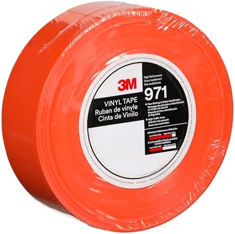 3M Durable Floor Marking Tape 971, Orange, 2 in x 36 yd, 17 mil, 1 Roll