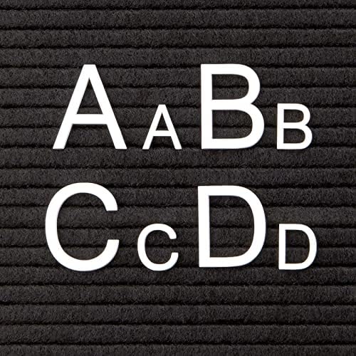 Quartet Characters for Felt Letter Boards, 1 Inch, Helvetica, White, 300 Letters, Numbers and Symbols (4423)