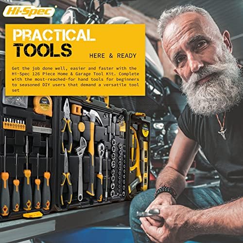 Hi-Spec Home Garage Mechanics DIY Tool Kit Handyman Auto Car with Toolbox