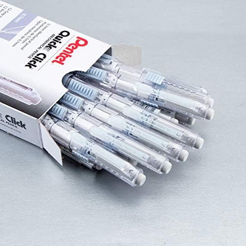 Pentel Quick Click Mechanical Pencil, (0.7mm), Medium, Gray Barrel, Box of 12 Pencils (PD217N)