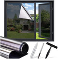 SUNBABY Window Privacy Film, One Way Mirror & Heat Blocking, 17.5"x157.5"