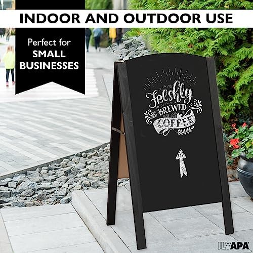 Ilyapa A Frame Chalk Board Easel Sign 20x40 in - Sandwich Signs Outdoor