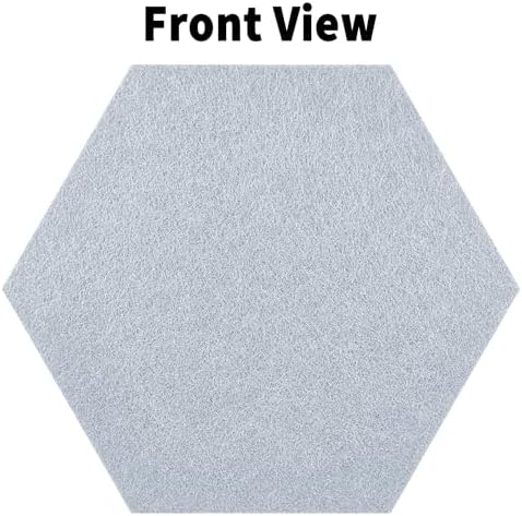Hexagon Felt Bulletin Cork Board Tiles Peel and Stick, 10 Pack