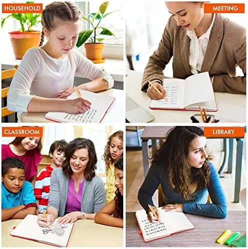 feela 3 Pack Notebooks Journals Bulk with 3 Black Pens, A5 Hardcover Notebook Classic Ruled Lined Journal Set with Pen Holder for Work Business Journaling Note Taking, 120 GSM, 5.1”x8.3”, Orange