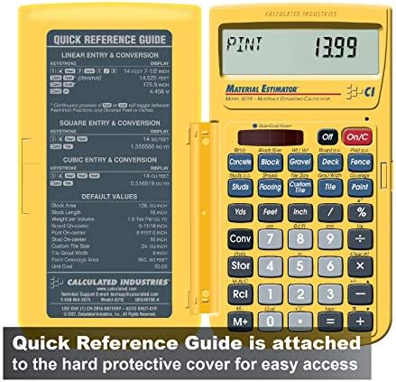 Calculated Industries Material Estimator Calculator (4019) + Construction Master Pro Workbook and Study Guide (2140)