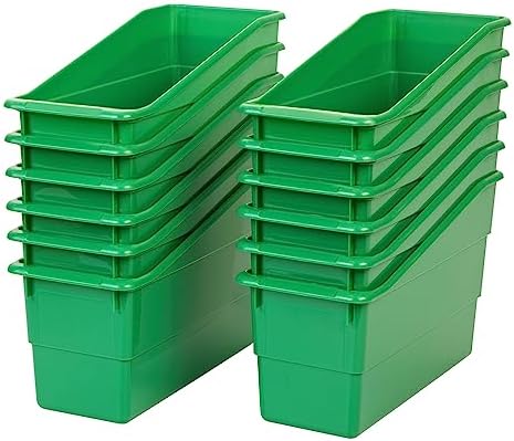 Really Good Stuff Durable Book & Binder Holders, 12-Pack, Green
