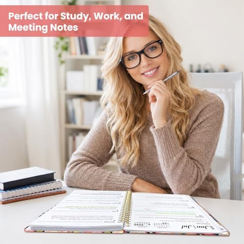 Large Planner 2026-2027, A4 (8.5" x 11") Hardcover Weekly & Monthly Planner July 2026 - June 2027 with Monthly Tabs, Academic Planner for School, Work and Office, Pastel Garden