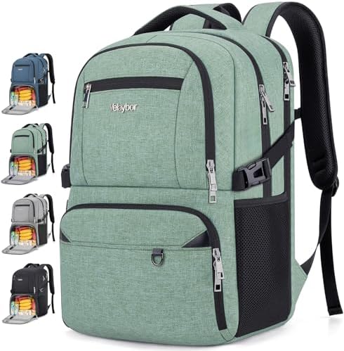 Insulated Lunch Backpack Fit 17" Laptop with Cooler Compartment