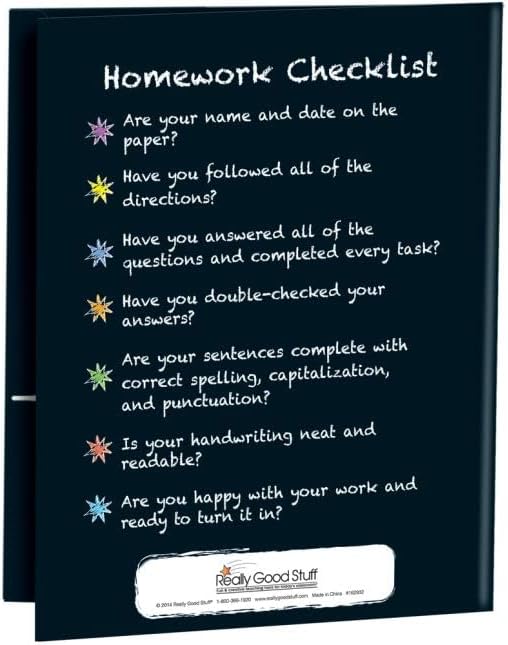 Really Good Stuff Chalkboard Motif Homework Folders - 12 folders