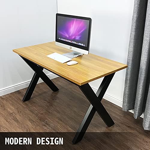 VEVOR Steel Table Legs, 28'' Height 30'' Wide Set of 2, Heavy Duty 3.1'' Square Box Section X Frame