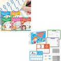 D-FantiX Large Magic Grooved Practice Copybook 5 Pack with Pens & Magic Grooved Writing Practice for Kids Age 3-5