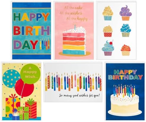 Hallmark Bulk Birthday Cards with Envelopes, 72-Pack (All the Cake…)