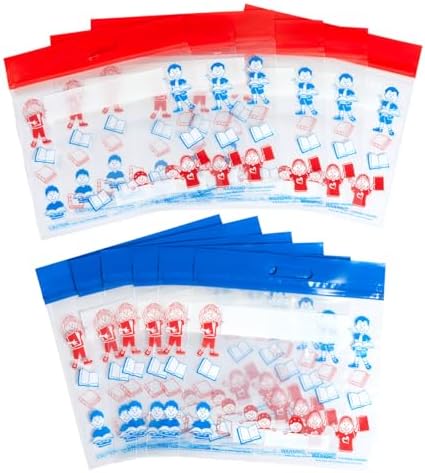 Really Good Stuff Press and Seal Storage Bags, Set of 12, 15" L x 14.5" W | Extra Large Thick Plastic, Classroom Book Bags For Kids, Reading Pouch, Toy Buddy
