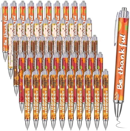 Sayglossy 50 Pcs Fall Thanksgiving Pens Bulk Party Favors Desk Accessories