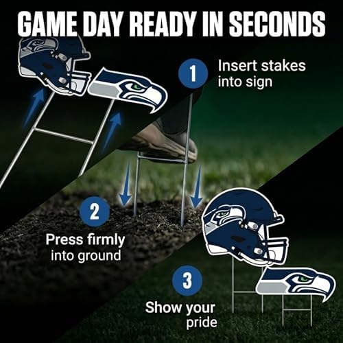 NFL Logo & Helmet 2 Pack Yard Sign Set