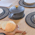 Homespice Manchester Braided Trivets for Primitive Decor, Round 8" Set of 6