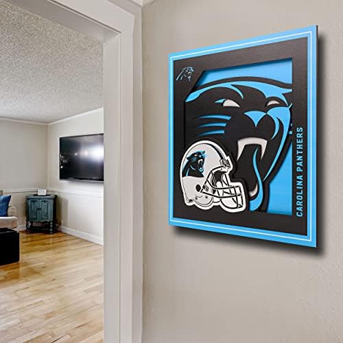 YouTheFan NFL Carolina Panthers 3D Logo Series Wall Art