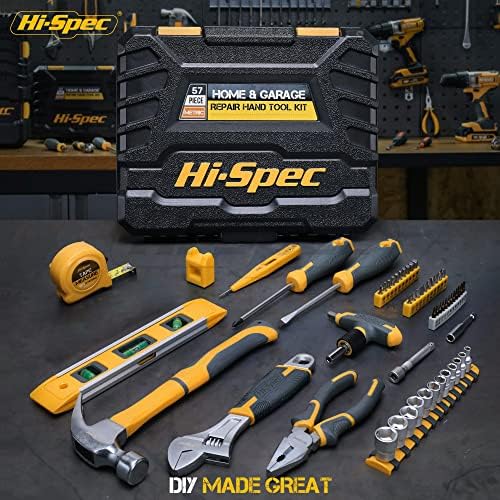 Hi-Spec Home Garage DIY Tool Kit Car Bike and Household Repairs with Case