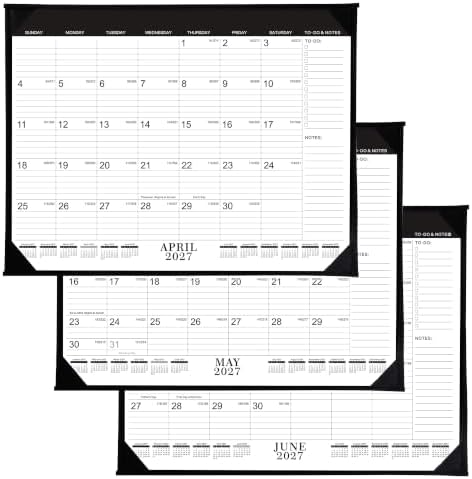 2027 Desk Calendar - JAN 2027 - DEC 2027, 12 Monthly Calendar, 17" x 22"