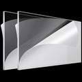 Roowest 2 Pcs 24 x 48 Inch, 1/4 Inch Thick Clear Acrylic Plexiglass Sheets Transparent Plastic Panels Sheets Cut to Size Cast Acrylic Board Panel with Protective Film for Craft DIY Project Sign Frame