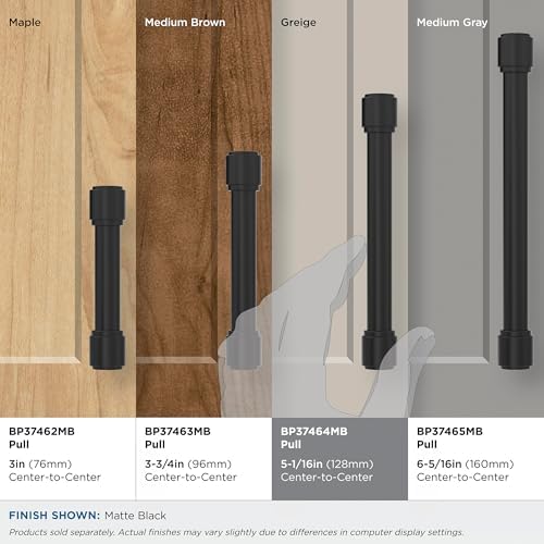 Amerock 5-1/16" Faircrest Matte Black Drawer Pull