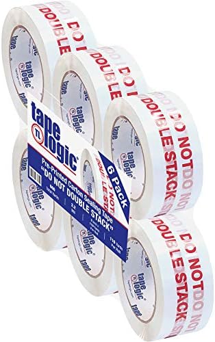 Tape Logic 2"x110yd 2.2 Mil Do Not Double Stack Tape, 6-Pack