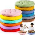 Fumete 12 Pcs Round Floor Pillows Cushions Seating 16 x 16 Inches Floor Round Cushions for Kids Toddlers Flexible Reading Chair Pillows for Classroom Home School Playing Supplies(Colorful)