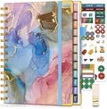 Academic Planner 2026-2027, Hardcover Weekly and Monthly Calendar Planner from July 2026 - June 2027, 6.1" x 8.2" A5 Daily Agenda with Tabs, College School Organizer for Student Teacher, Vibrant Watercolor