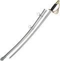 SZCO 40" 1840 Cavalry Saber Sword – Civil War Sword Replica with Black Handle & Gold Wire Wrap, Brass Guard & Pommel, Curved Steel Blade & Metal Scabbard for Collectors, Reenactments & Display